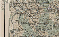 Pavlice na map Rakouska-Uherska