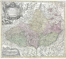 Seutterova mapa Moravy z poloviny 18. stolet